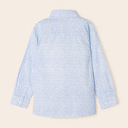 Rear view of the Mayoral  patterned shirt.