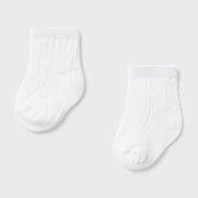 Mayoral boy's white patterned socks - 09590.