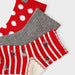 Closer view of the Mayoral Patterned Socks Red.