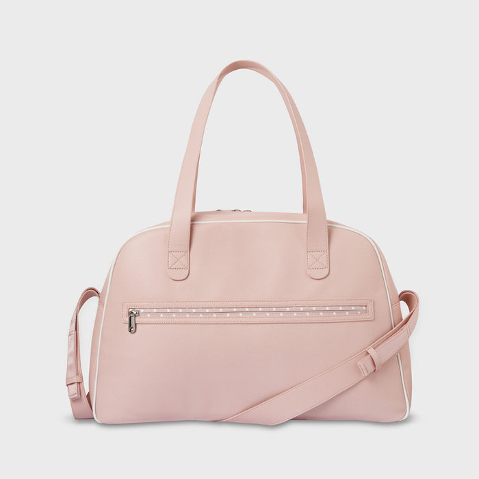 Zipped pocket on the Mayoral Pink Bow Maternity Bag.