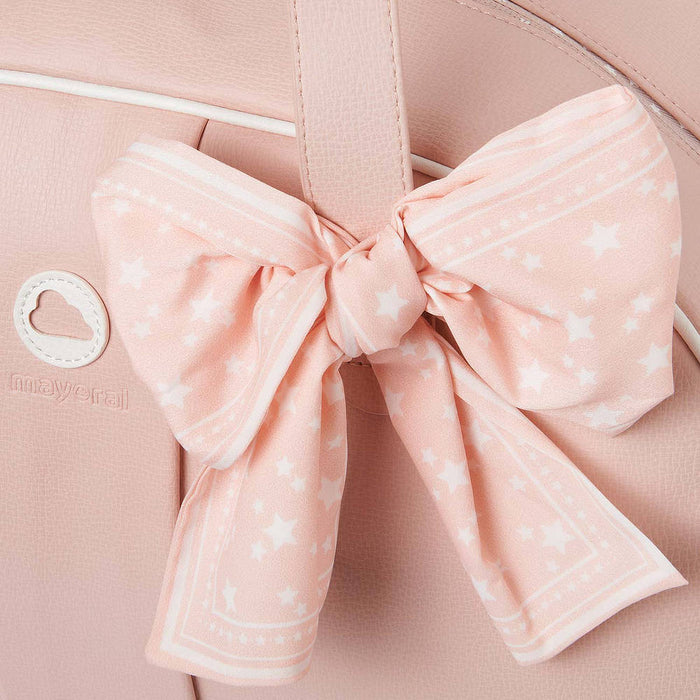 Large pink bow on the Mayoral Pink Bow Maternity Bag.