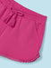 Mayoral pink shorts with pompom trim.