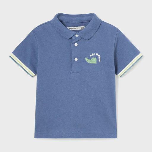 Mayoral baby boy's blue polo shirt - 01106.