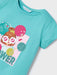 Mayoral turquoise t-shirt with glitter embellished print.