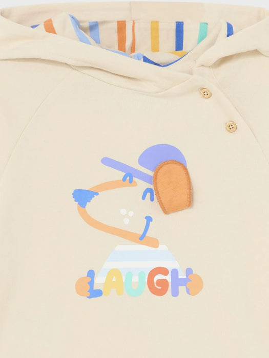 Closer view of the Mayoral puppy hoodie.