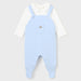Mayoral baby boy's sky blue quilted babygrow - 02670.