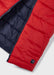 Closer look at the Mayoral red and navy reversible gilet.