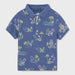 Mayoral blue safari print polo shirt - 01107.