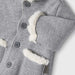 Closer view of the Mayoral Faux Fur Lined Coat Grey.