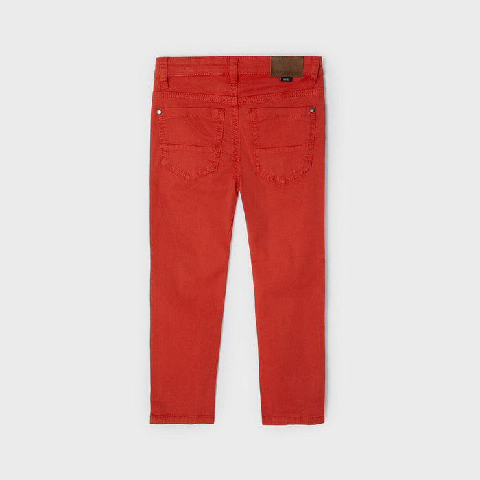 Reverse view of the Mayoral Slim Fit Trousers Red