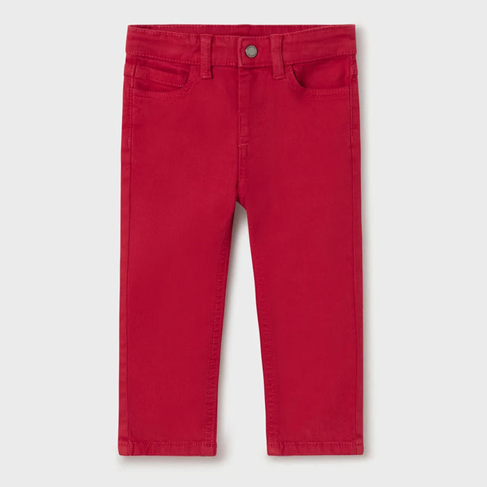 Mayoral baby boy's red slim fit trousers - 00563.