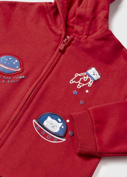 Closer view of the Mayoral space hoodie.