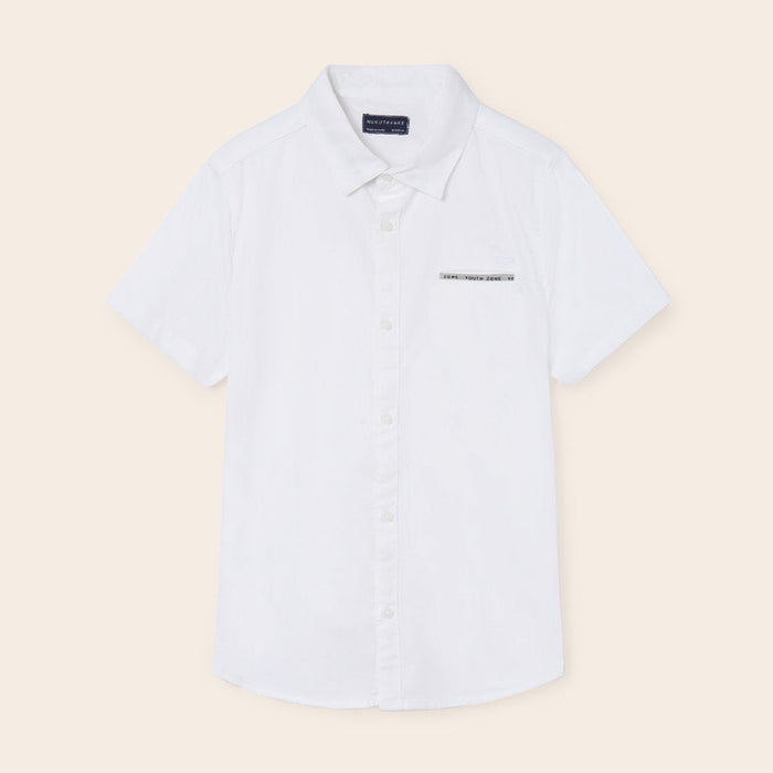 Mayoral white short sleeve shirt - 06111.