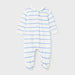 Rear view of the Mayoral striped babygrow.