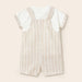 Back of the Mayoral striped dungarees set.