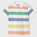 Mayoral white striped polo shirt - 03108.