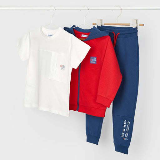 Mayoral boy's red three piece tracksuit - 03868.