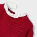 Mayoral red knitted jumper with removable collar.