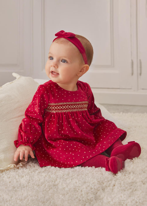 Mayoral Velvet Dress - Red  Bumbles Boutique — Bumbles for Kids