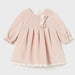 Mayoral baby girl's pale pink velvet dress - 02854.