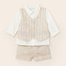 Mayoral 's beige waistcoat & shorts set - 01263.