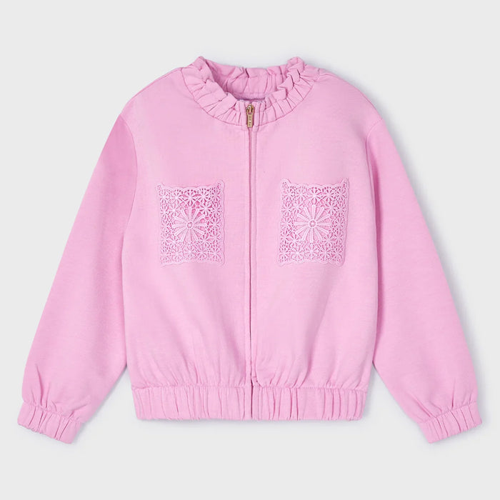 Mayoral pink zip up sweatshirt - 03476.