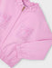 Mayoral pink hoodie with frilled collar.