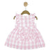 Reverse view of the Mintini Gingham Dress Pink.