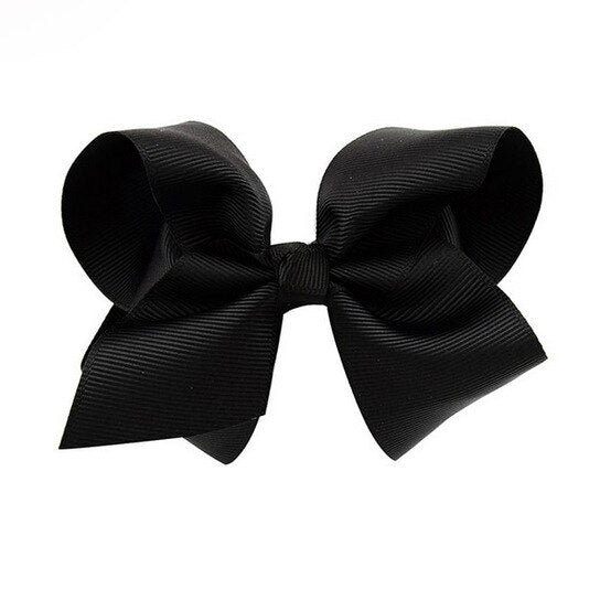 Girl's Ribbon Bow Clip - Black