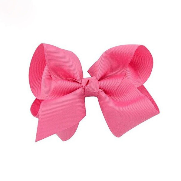 Girl's Ribbon Bow Clip - Pink