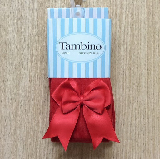 Tambino double bow tights - Red