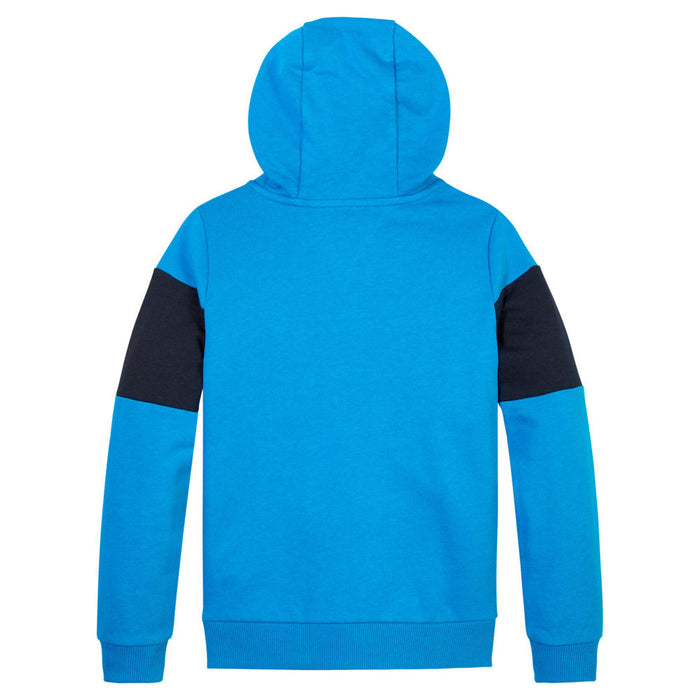 Rear view of the Tommy Hilfiger colourblock hoodie.