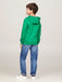 Reverse side of the Tommy Hilfiger green essential hoodie.