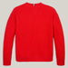 Back of the Tommy Hilfiger red essential sweater.