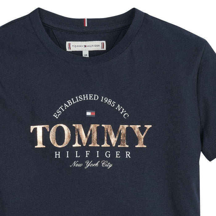 Closer look at the Tommy Hilfiger Foil Logo T-Shirt.