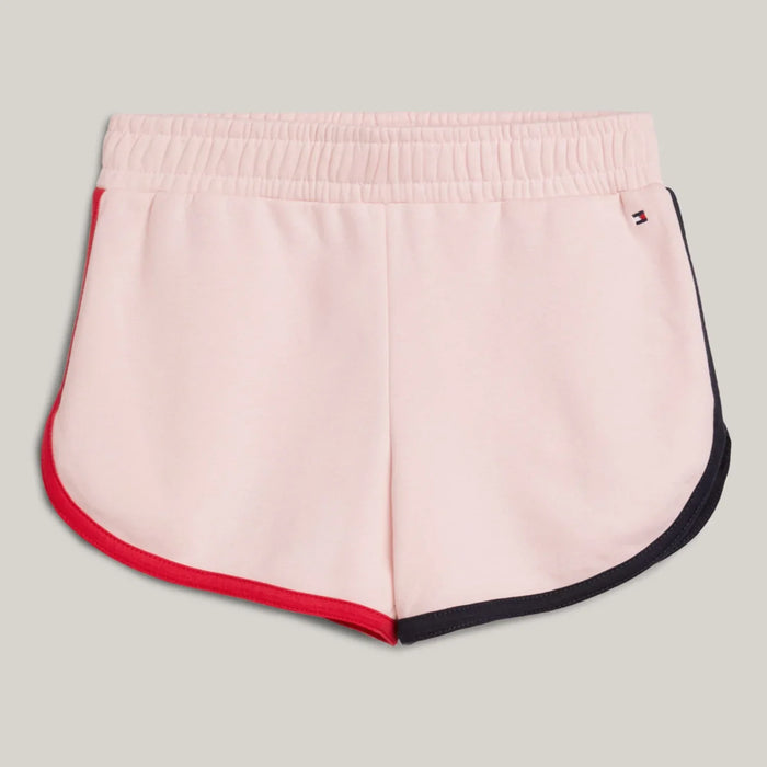 Tommy Hilfiger pink global stripe track shorts - kg07921.