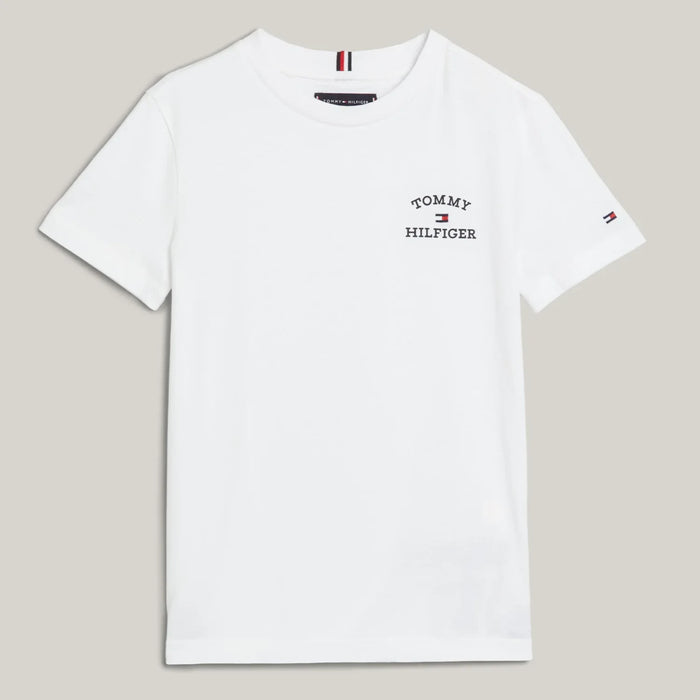 Tommy Hilfiger boy's white logo t-shirt - kb08807.