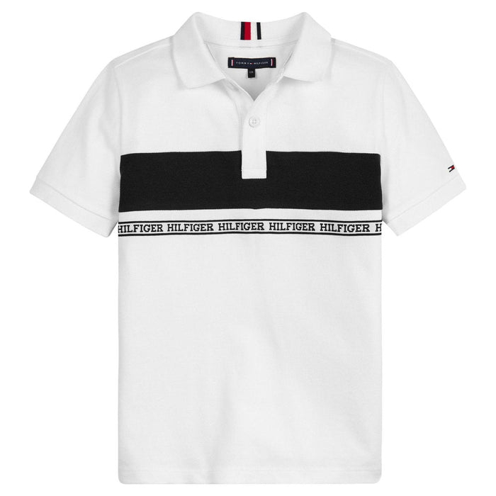 Kids Boutique | — Tommy Tape Shirt Hilfiger Bumbles Bumbles for Logo Polo - White
