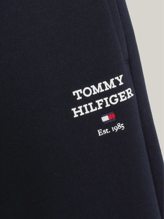 Closer look at the Tommy Hilfiger logo track bottoms.