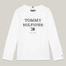 Tommy Hilfiger white l/s logo t-shirt - kb08672.