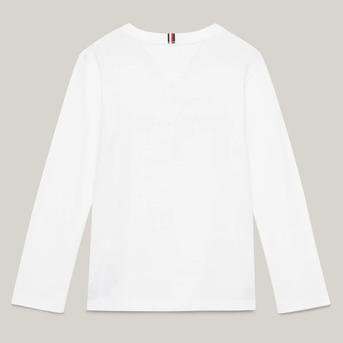 Back view of the Tommy Hilfiger l/s logo t-shirt.