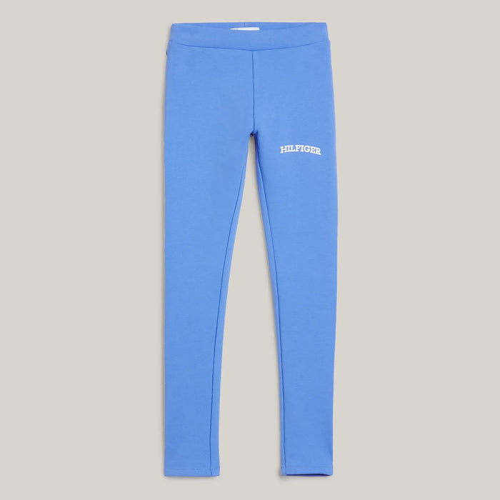 Tommy Hilfiger girl's blue monotype leggings - kg07880.