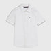 Tommy Hilfiger boy's short sleeve oxford shirt in white.