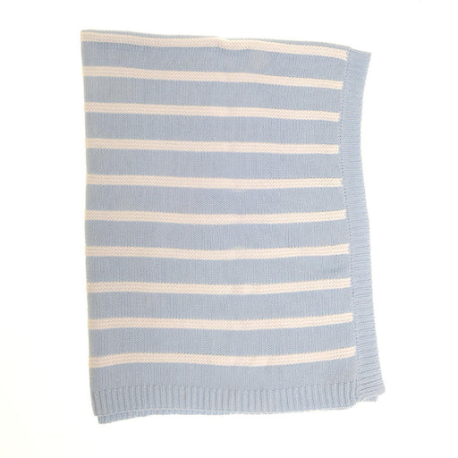 Ziggle Baby Blanket Blue & White Stripes