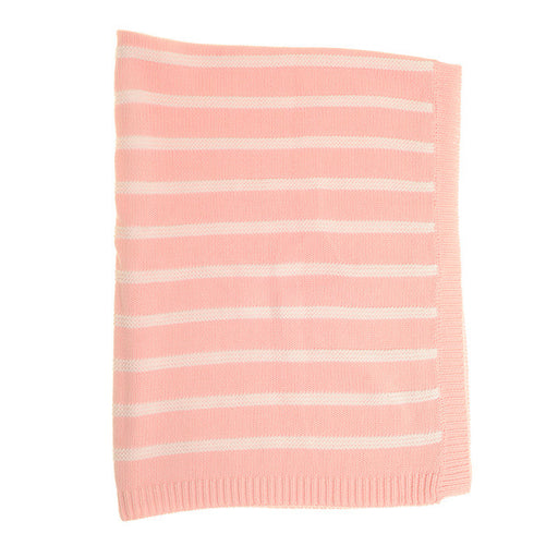 Ziggle Baby Blanket Pink and White Stripes