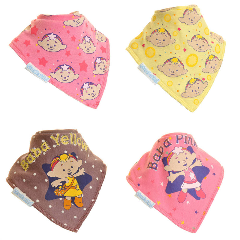 Ziggle Bandana Bib Cloud Babies - Pack 4