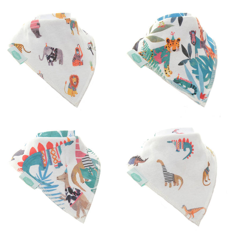 Ziggle Bandana Bib Wild at Heart - Pack 4