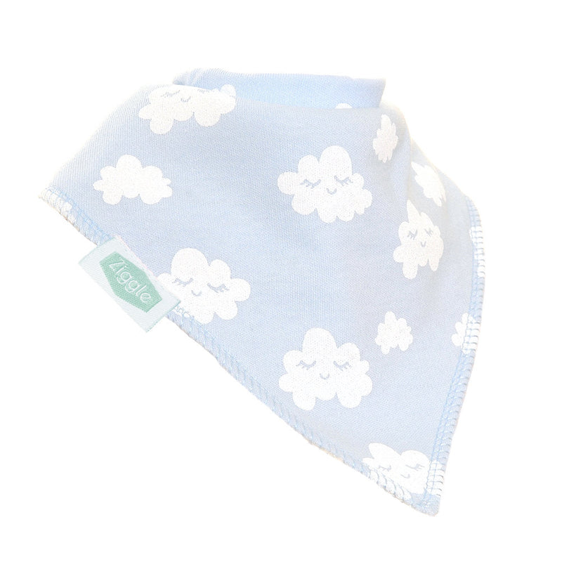 Ziggle Cuddly Blues Clouds Bib