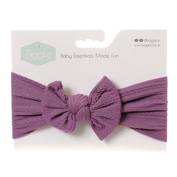 Ziggle Top Bow Headband - Lilac