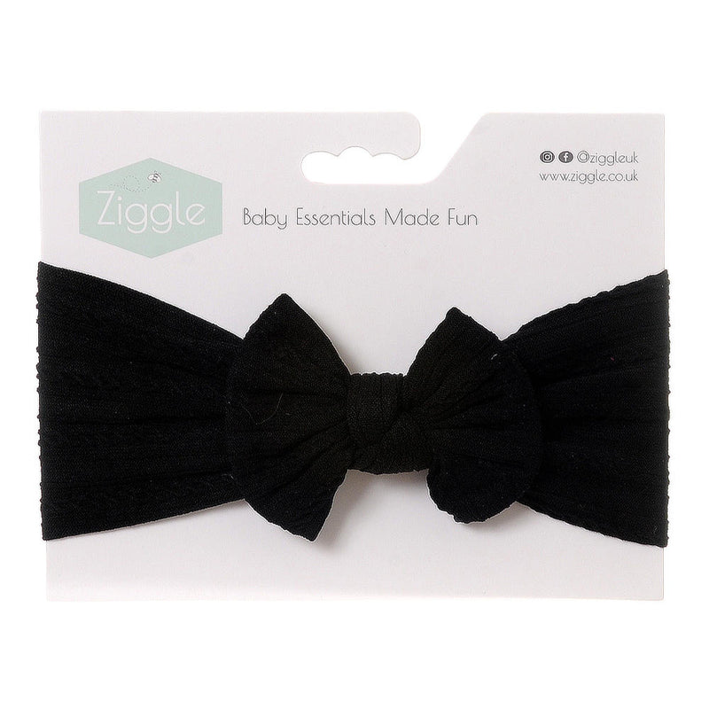 Ziggle Top Bow Headband - Black
